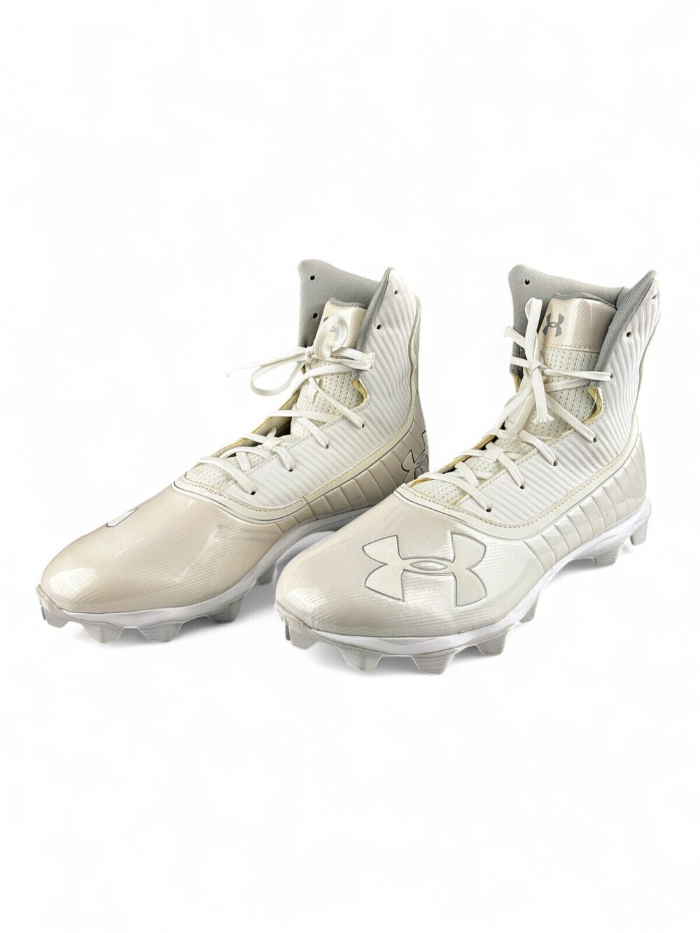 Under Armour Highlight Mens High Top Football Cleats White 3021197-101 Size 11